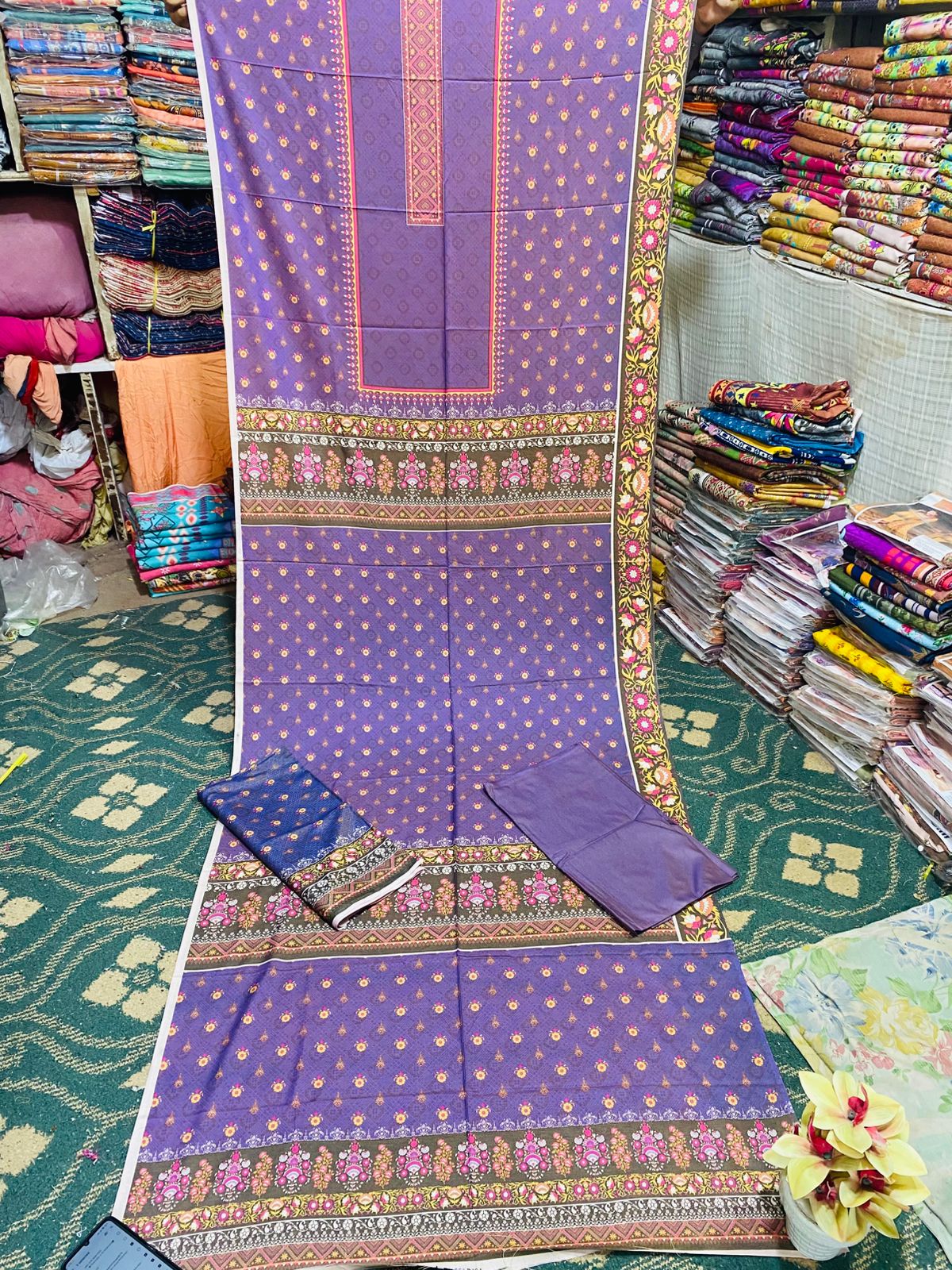 3-Peace Shamray Unstitched Suit