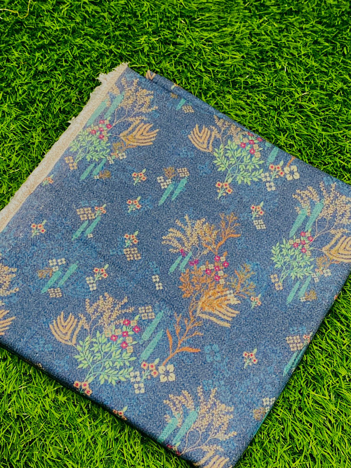 2Pc Dhanak Allover Unstitched Suit