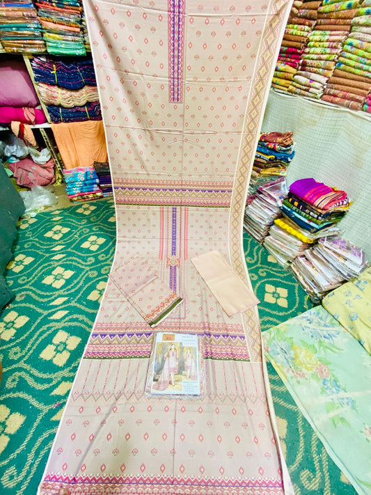 3-Peace Shamray Unstitched Suit