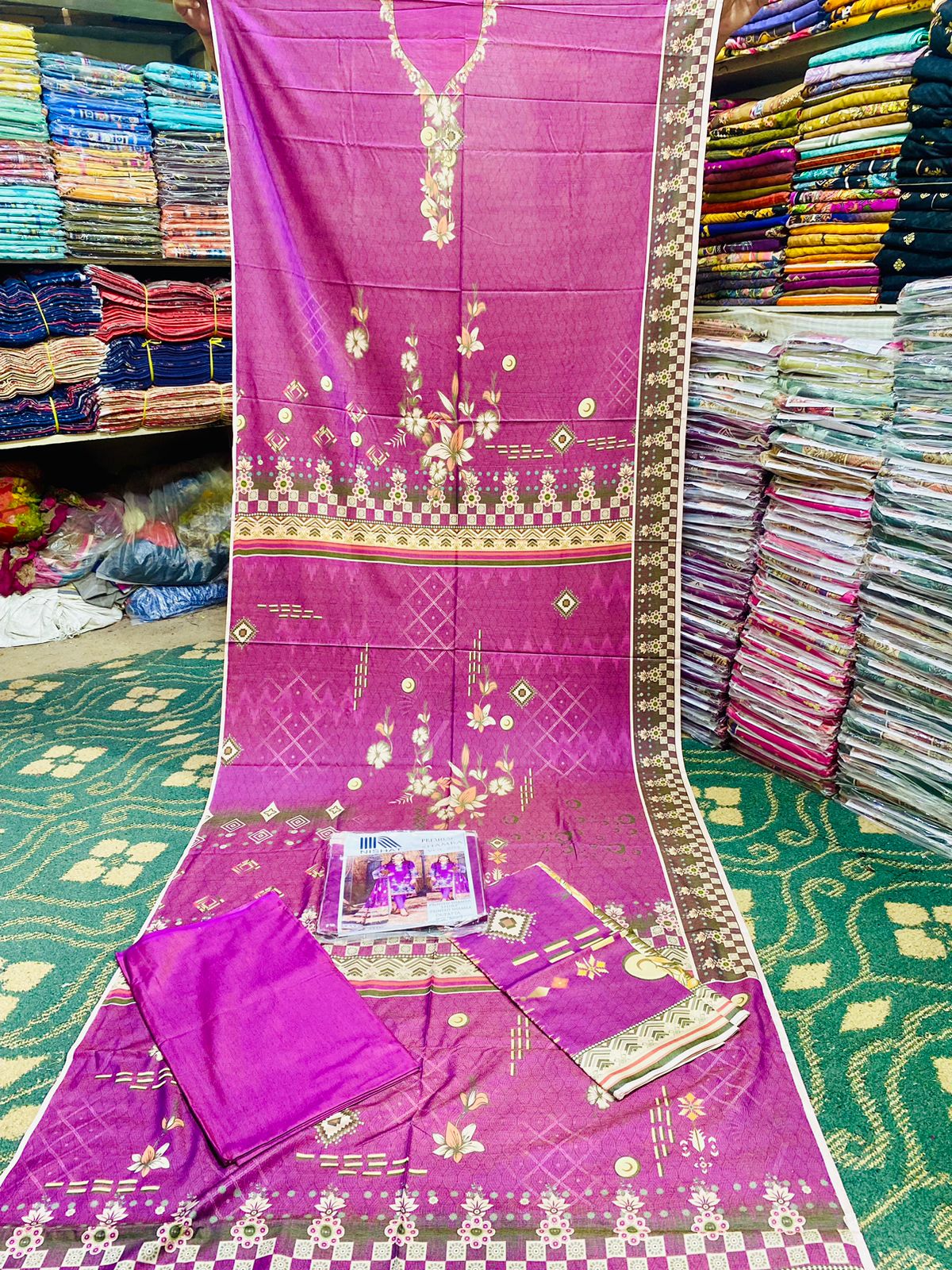 3-Peace Shamray Unstitched Suit