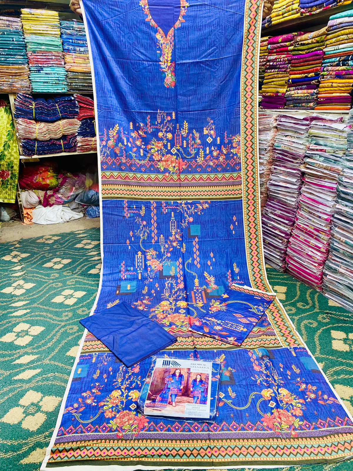 3-Peace Shamray Unstitched Suit