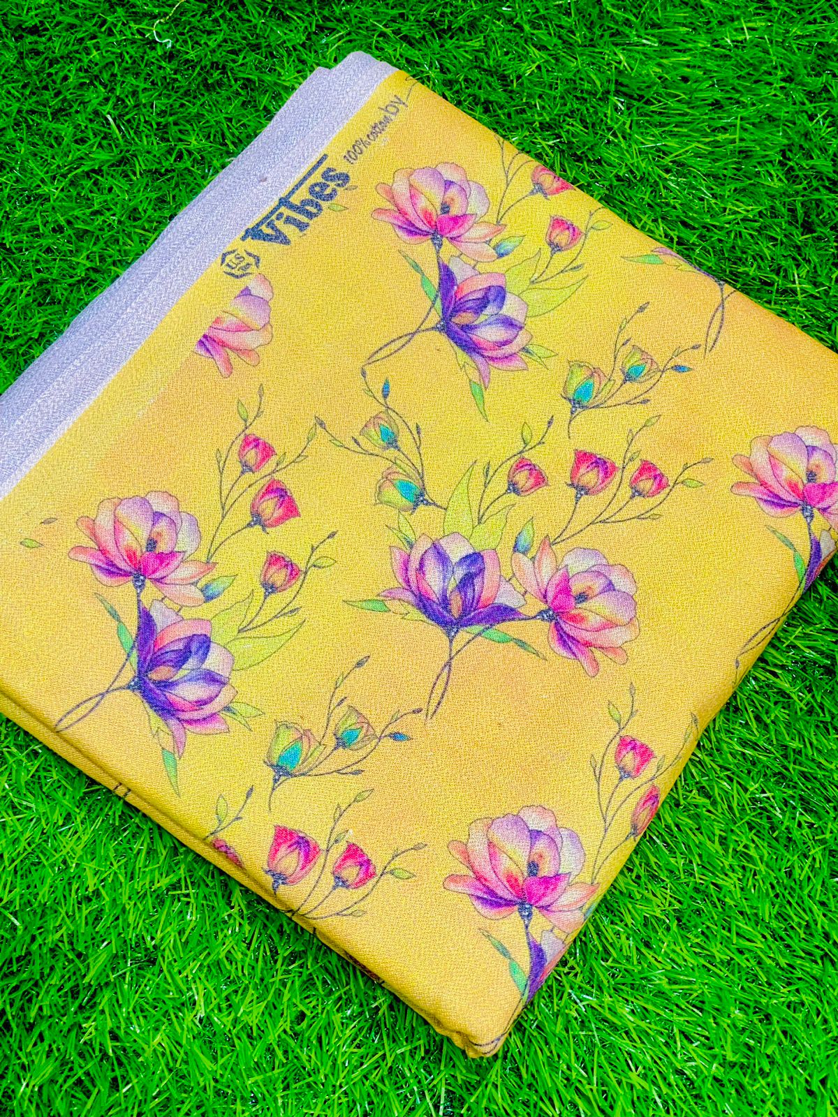 2Pc Dhanak Allover Unstitched Suit