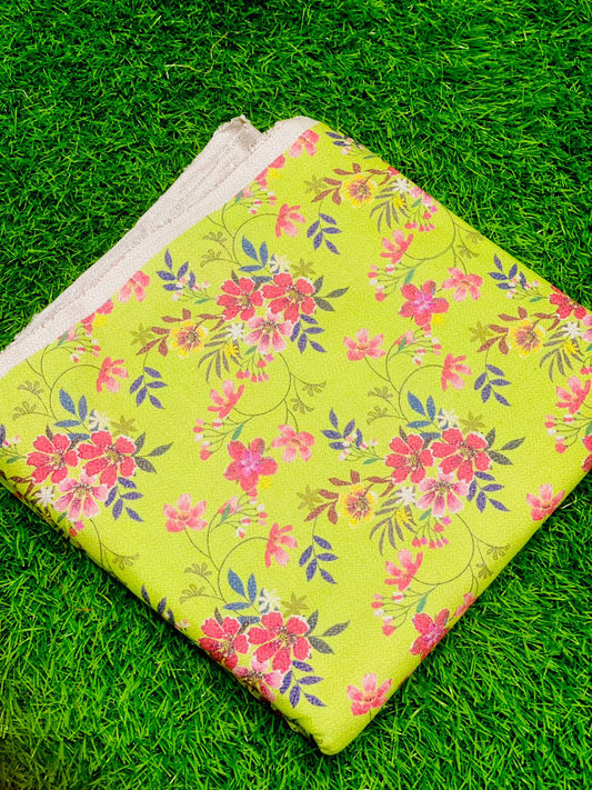 2Pc Dhanak Allover Unstitched Suit