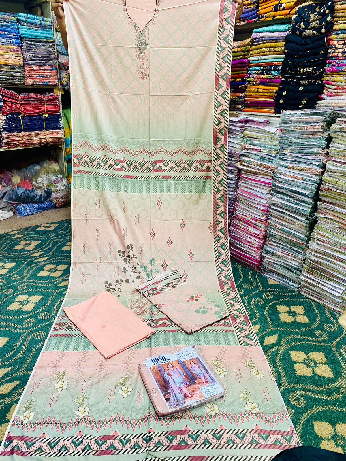 3-Peace Shamray Unstitched Suit