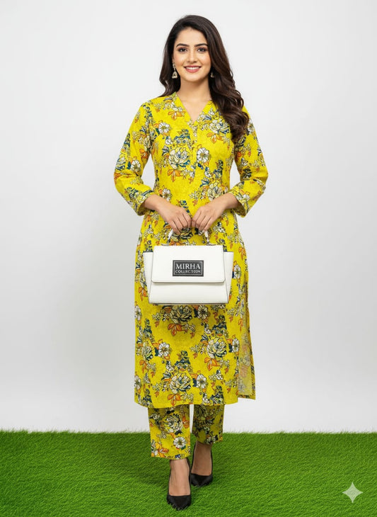 2-Peace Khaddar Allover Unstitched Suit