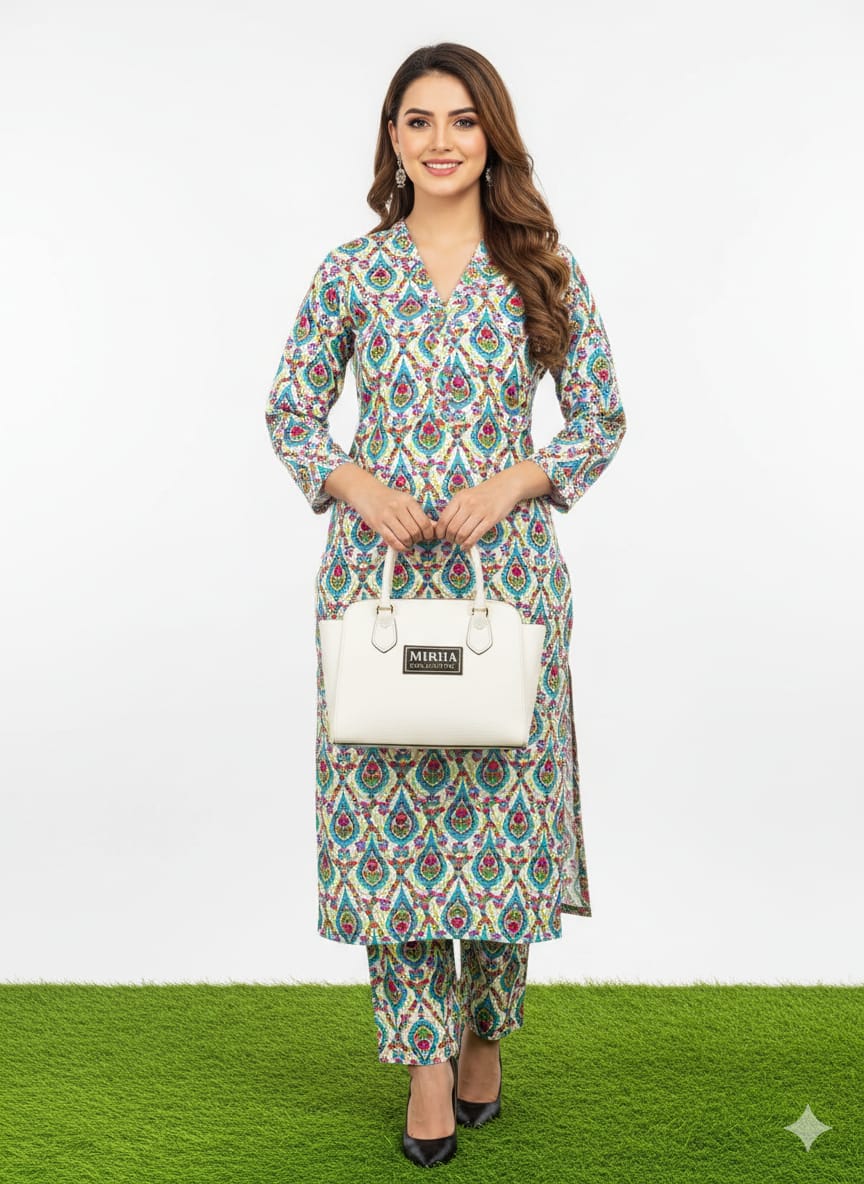 2-Peace Khaddar Allover Unstitched Suit