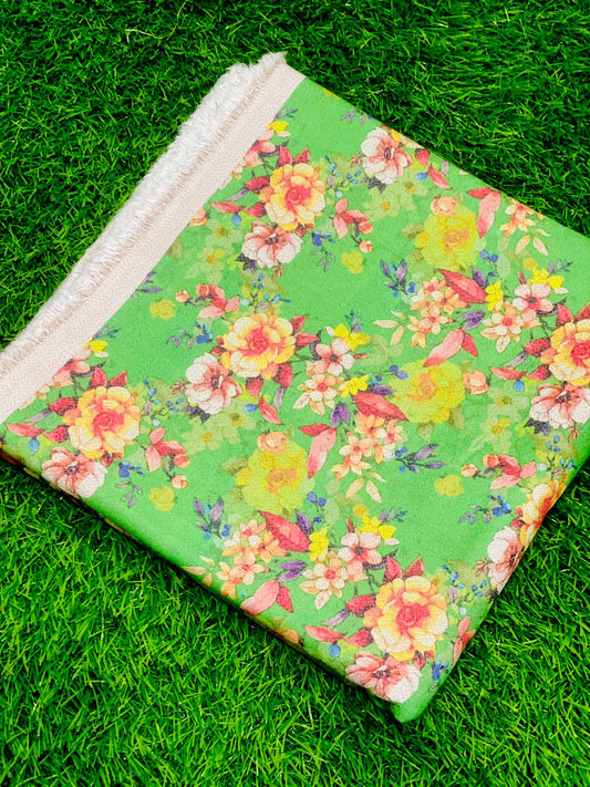 2Pc Dhanak Allover Unstitched Suit