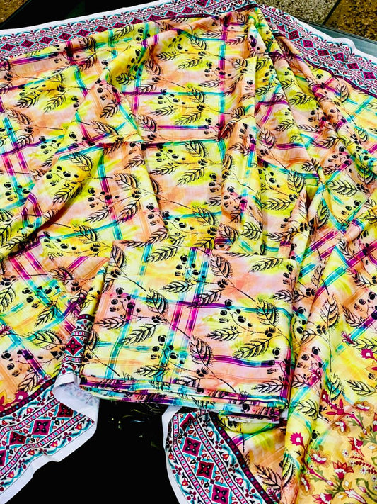 Allover 3-Peace Khaddar Unstitched Suit