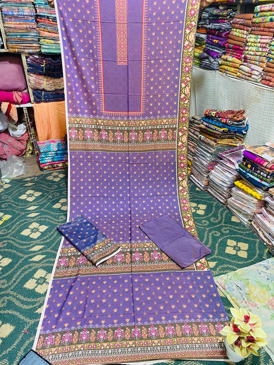 3-Peace Shamray Unstitched Suit