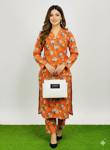 2-Peace Khaddar Allover Unstitched Suit