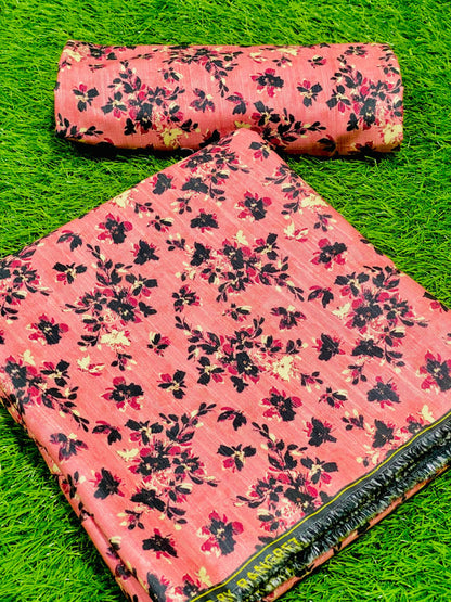 2-Peace Khaddar Allover Unstitched Suit