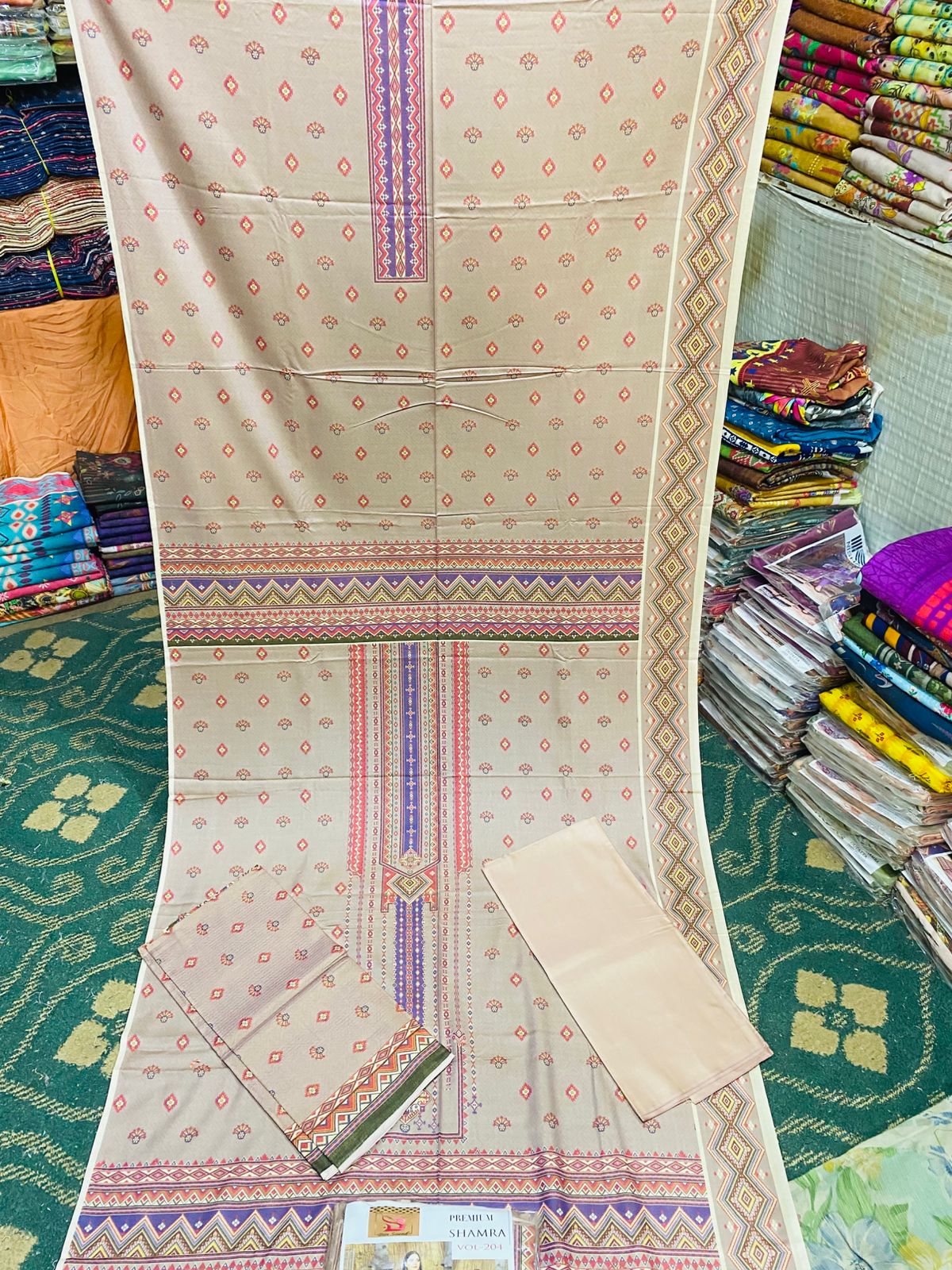 3-Peace Shamray Unstitched Suit