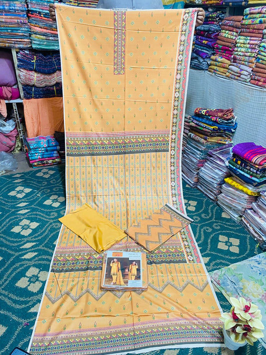 3-Peace Shamray Unstitched Suit