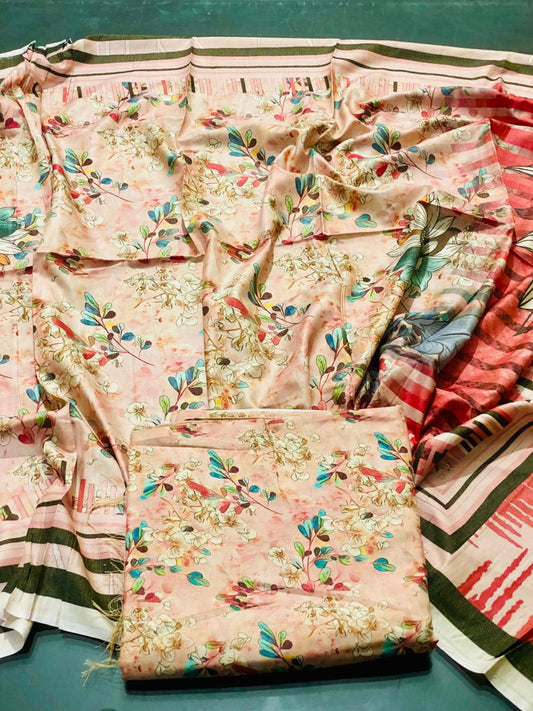 3-Peace Shamray Allover Unstitched Suit