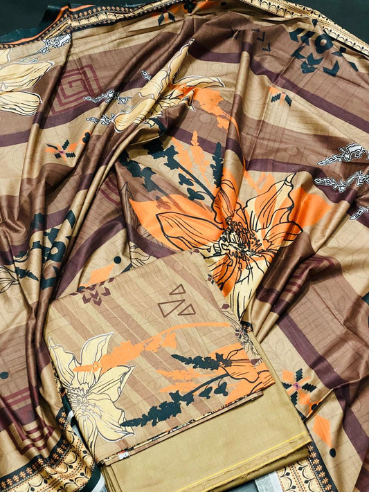 Lawn 3-Peace  Unstitched Suite