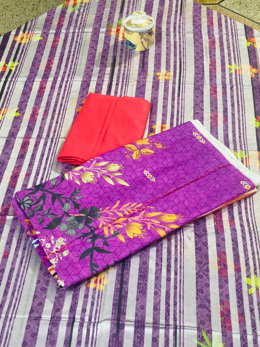 Linen 3-Peace Diamond Dupatta Unstitched Suite