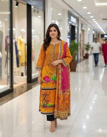 MARINA//LINEN 3-Peace unstitched Suit