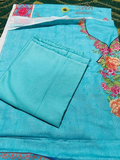 2-Peace Karandi Unstitched Suit