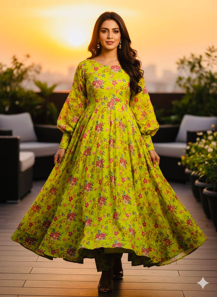 2Pc Dhanak Allover Unstitched Suit