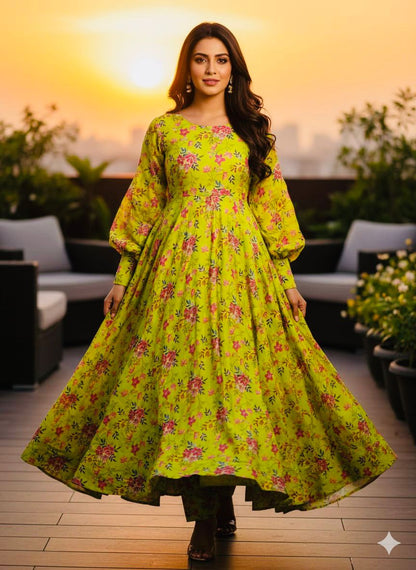 2Pc Dhanak Allover Unstitched Suit