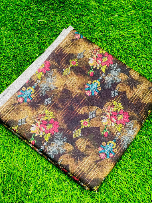 2Pc Dhanak Allover Unstitched Suit