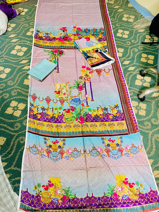 MARINA//LINEN 3-Peace unstitched Suit