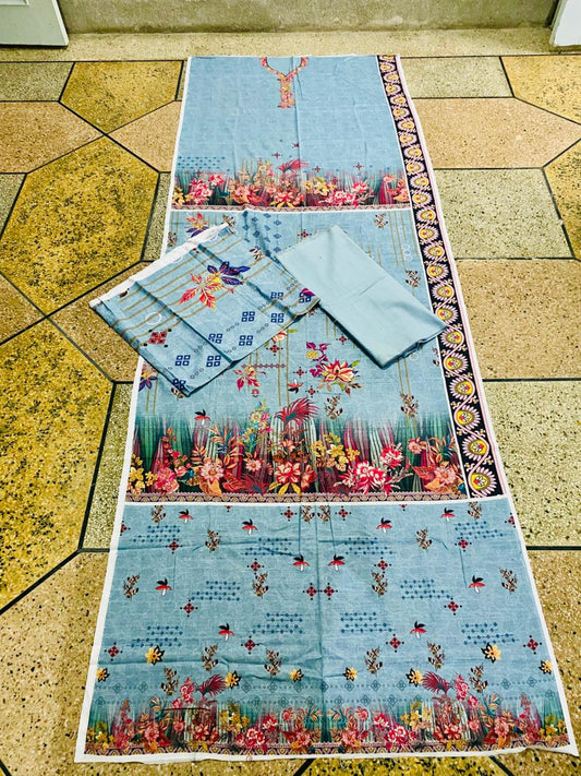 3-Peace Khaddar Unstitched Suit