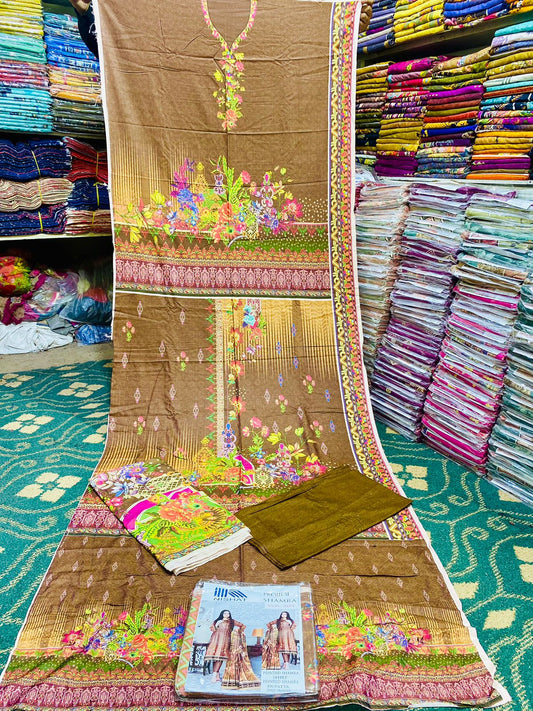 3-Peace Shamray Unstitched Suit