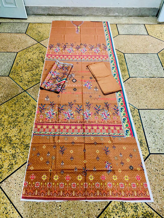 3-Peace Khaddar Unstitched Suit