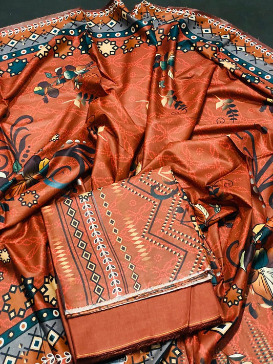 Lawn 3-Peace  Unstitched Suite