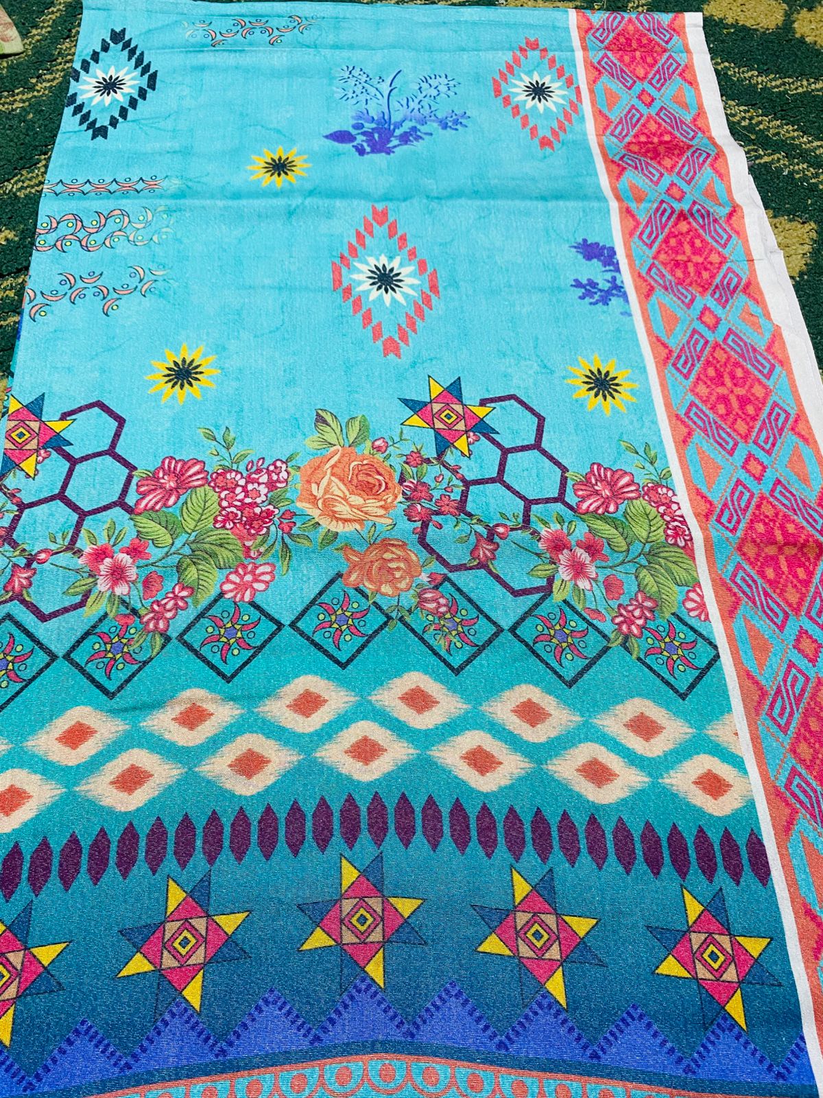 2-Peace Karandi Unstitched Suit