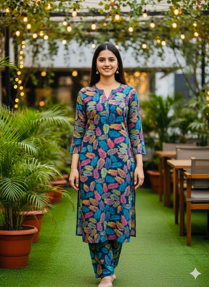 2Pc Dhanak Allover Unstitched Suit