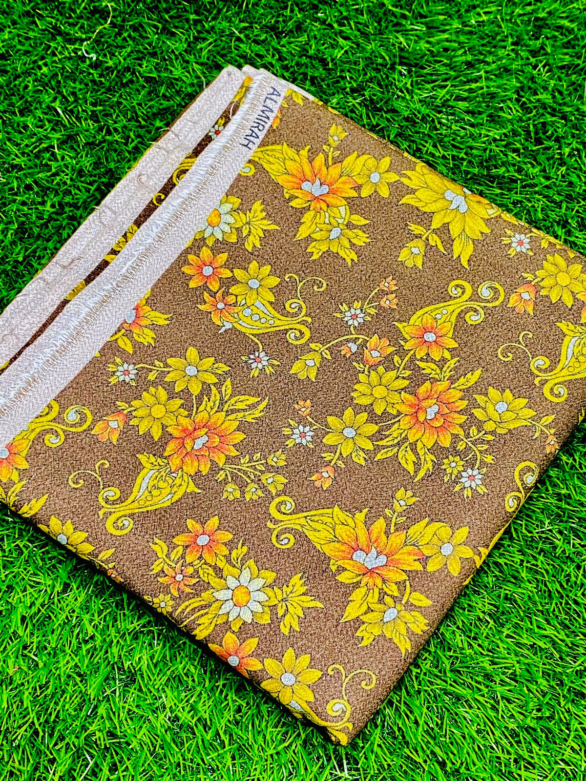 2Pc Dhanak Allover Unstitched Suit