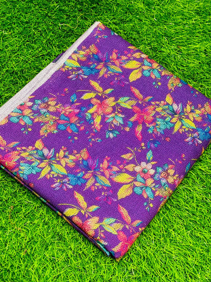 2Pc Dhanak Allover Unstitched Suit