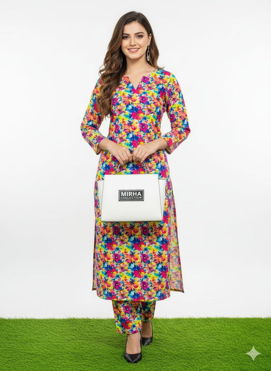 2-Peace Khaddar Allover Unstitched Suit