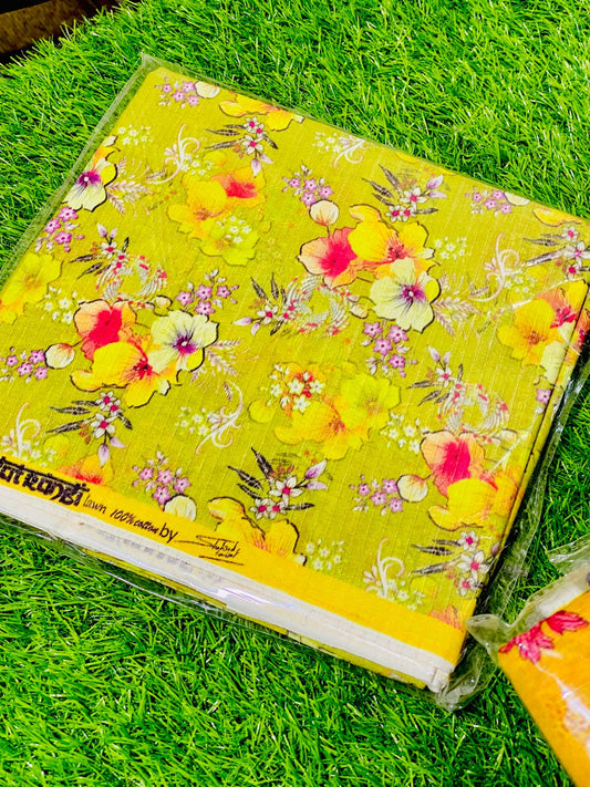 2-Peace Lawn Allover Bana Doria Unstitched Suit