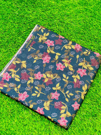 2Pc Dhanak Allover Unstitched Suit