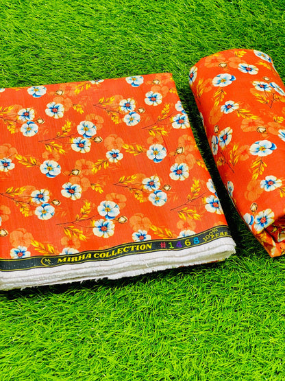 2-Peace Khaddar Allover Unstitched Suit