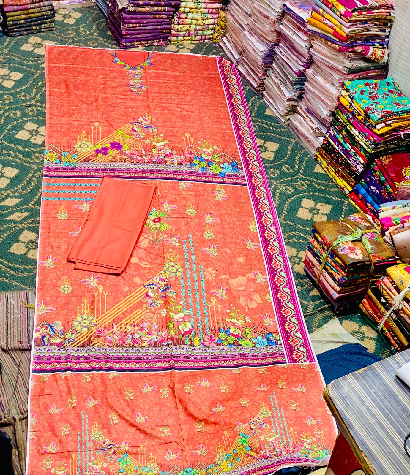 2-Peace Karandi Unstitched Suit