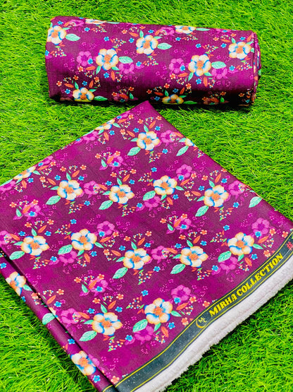 2-Peace Khaddar Allover Unstitched Suit