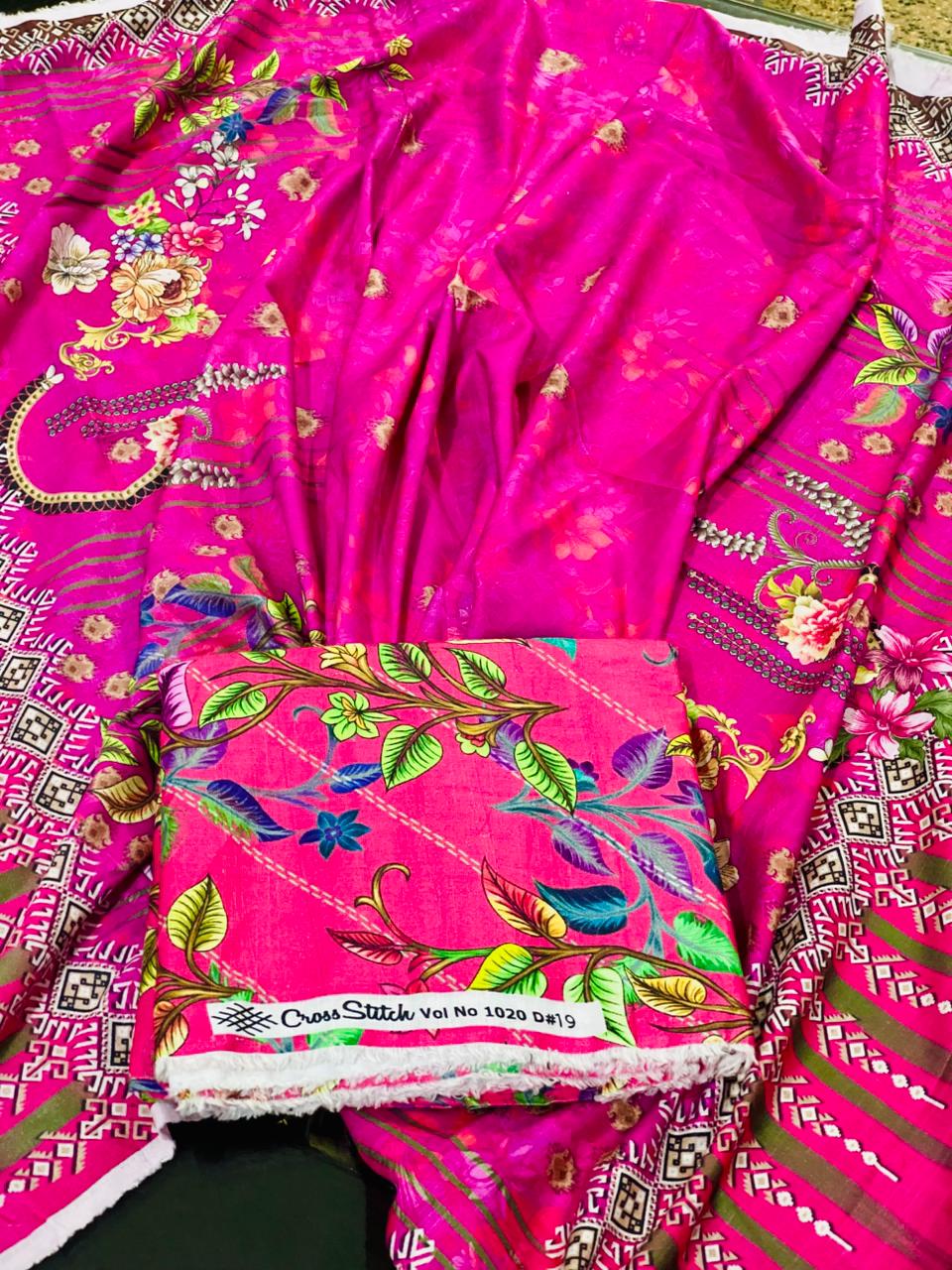 Allover 3-Peace Khaddar Unstitched Suit