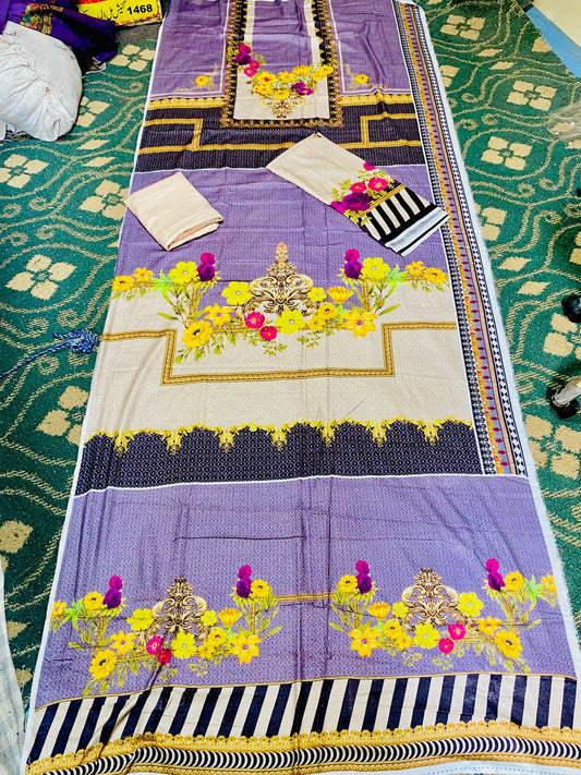 MARINA//LINEN 3-Peace unstitched Suit