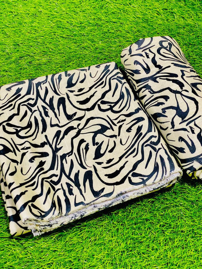 2-Peace Khaddar Allover Unstitched Suit